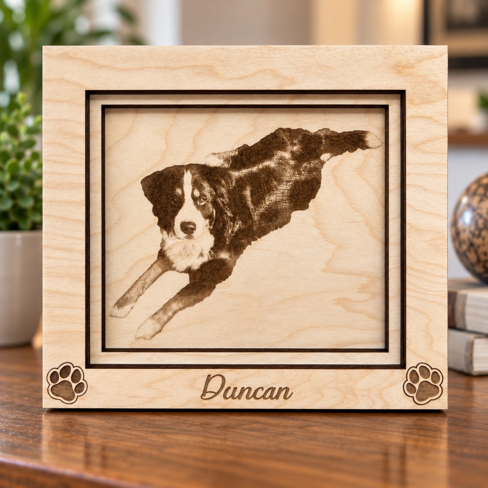 Pawprint Keepsake Personalized frame preview