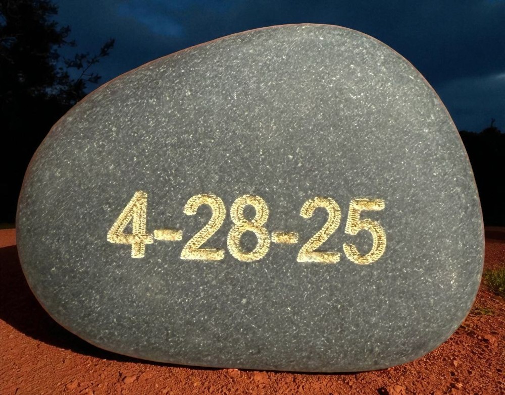 Laser Engraved Rock