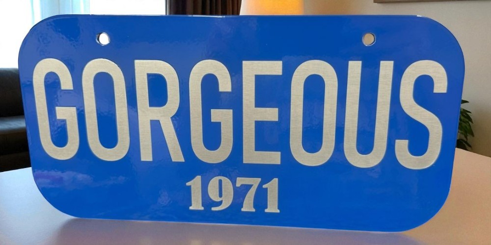 Heavy Duty Aluminum License Plate - Gorgeous 1971