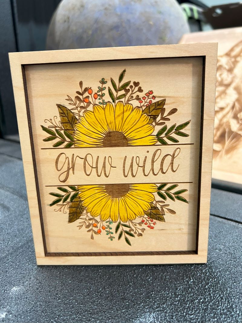 Grow Wild Framed Standup Sign