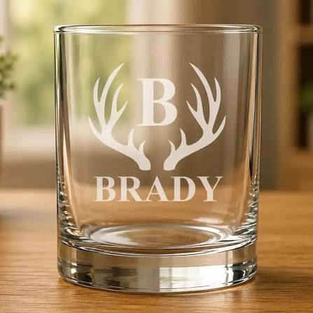10 oz. Laser Engraved Rocks Glass